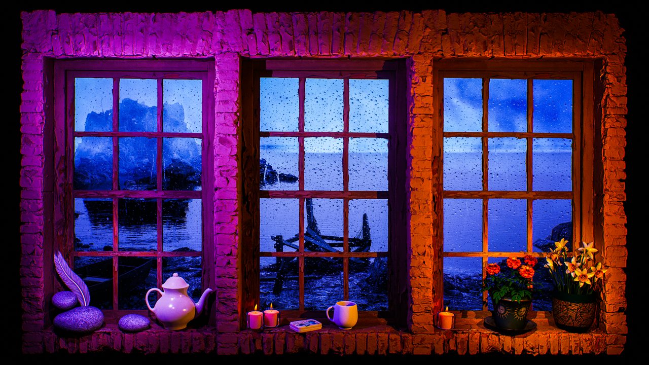 Rainy Lake Cabin Window Ambience thumbnail