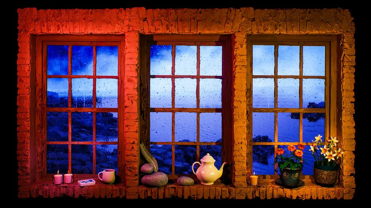 Cozy Rainy Lake Window Ambience ambience video thumbnail